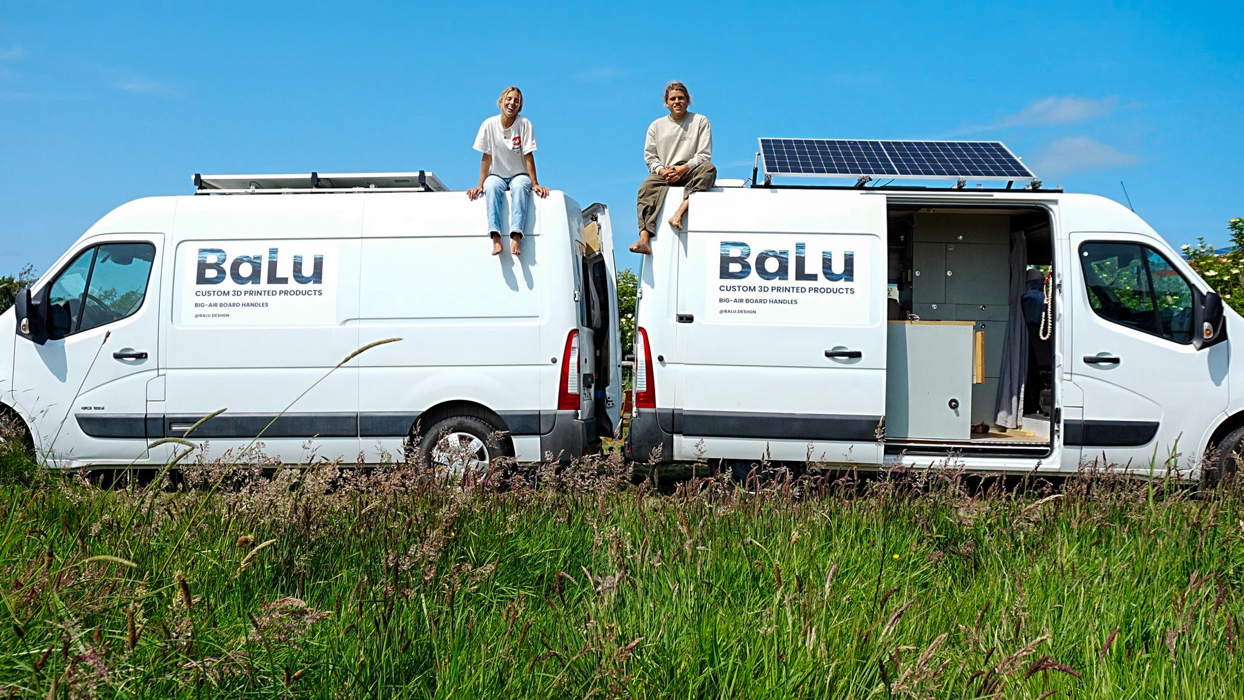 Die BaLu-Camper mit Solarpanelen auf dem Dach